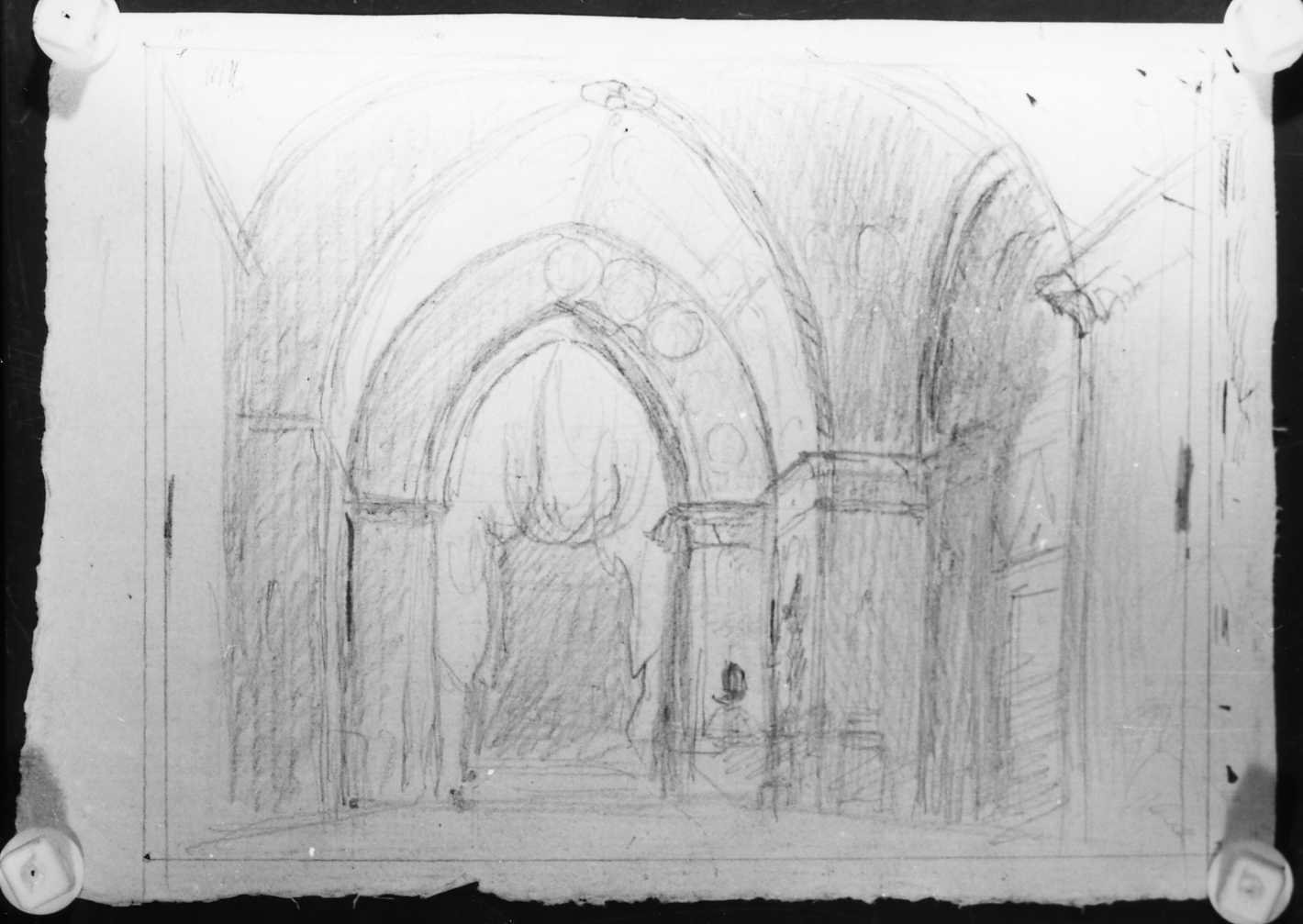 interno (disegno) di Picutti Bartolomeo (sec. XIX)