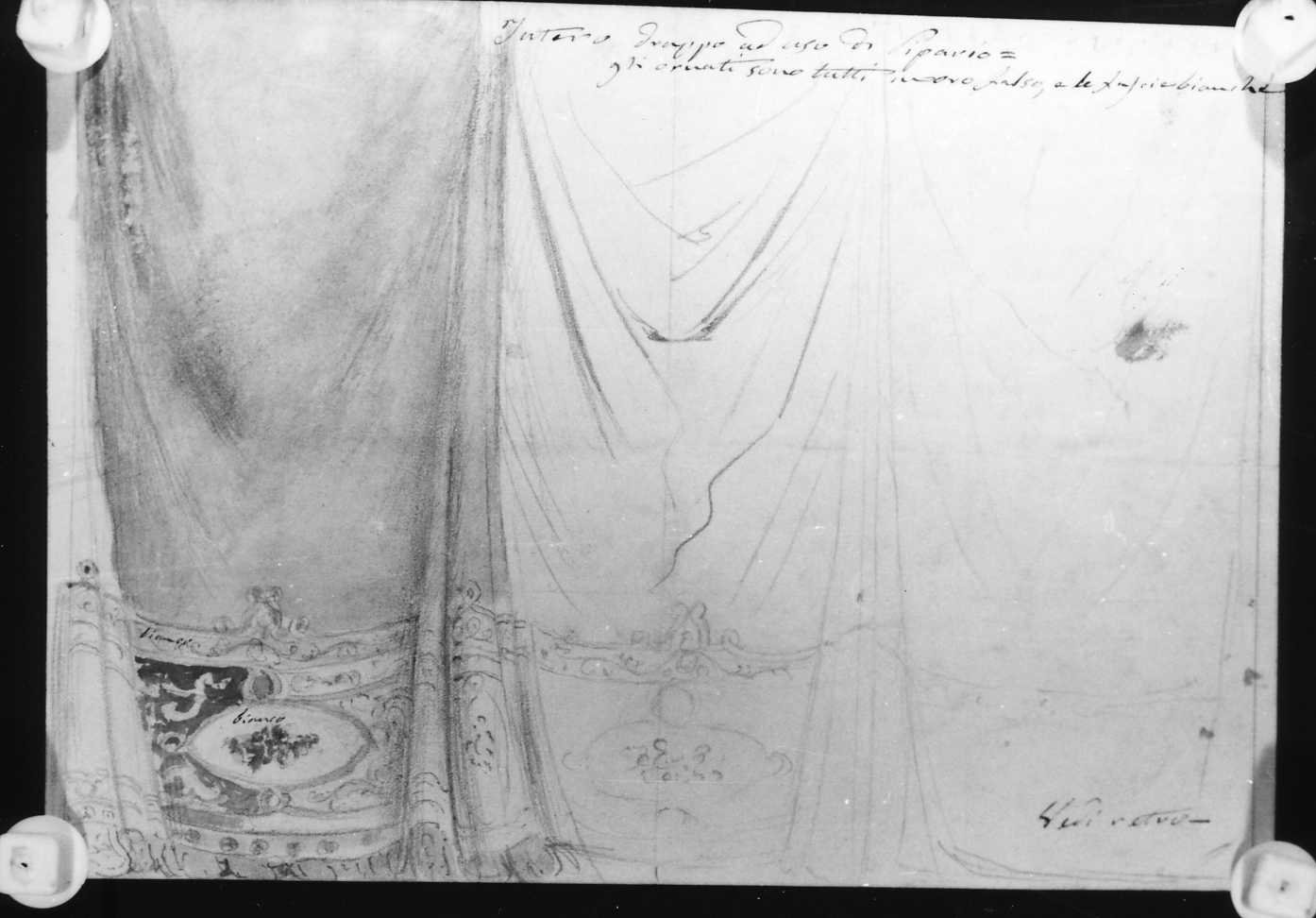 tendaggio (disegno) di Picutti Giovanni (sec. XIX)