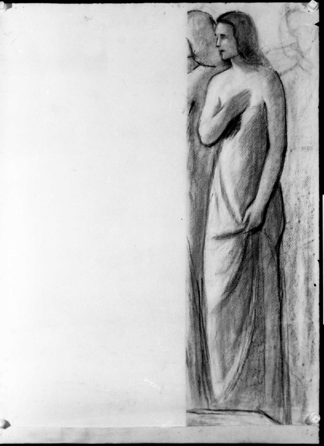 figura femminile (disegno) di Piccoli Domenico Stanislao (sec. XX)