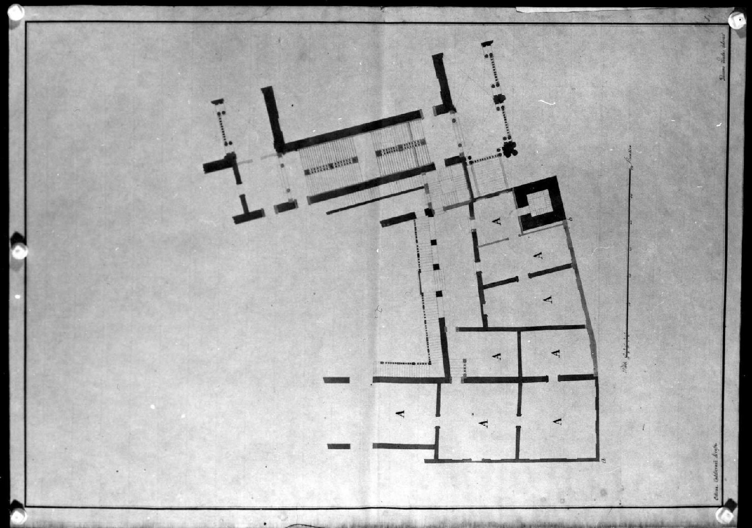 palazzo di Giustizia a Vicenza (disegno, serie) di Calderari Ottone Maria (e aiuti), Verda Giacomo (secc. XVIII/ XIX)