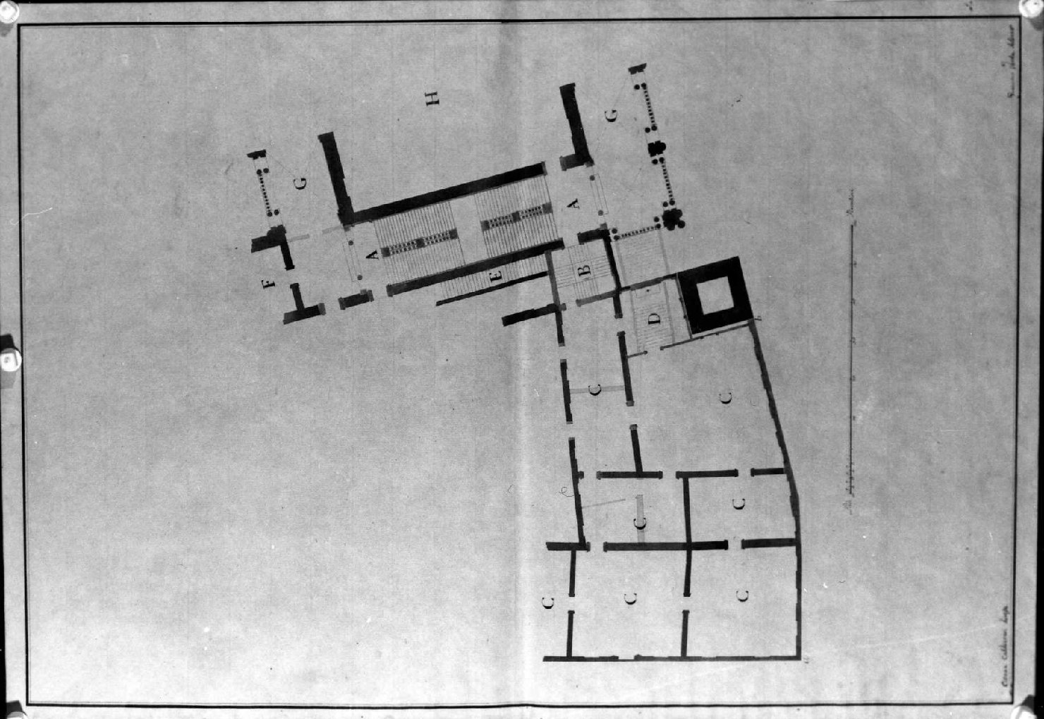 palazzo di Giustizia a Vicenza (disegno, serie) di Calderari Ottone Maria (e aiuti), Verda Giacomo (secc. XVIII/ XIX)