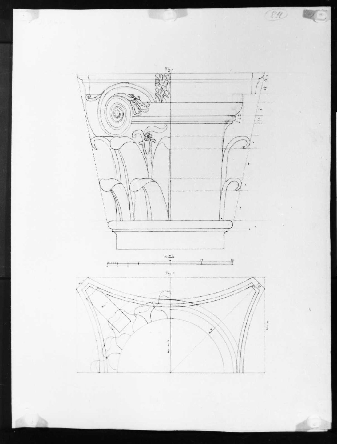 elementi architettonici (disegno, serie) di Calderari Ottone Maria (seconda metà sec. XVIII)
