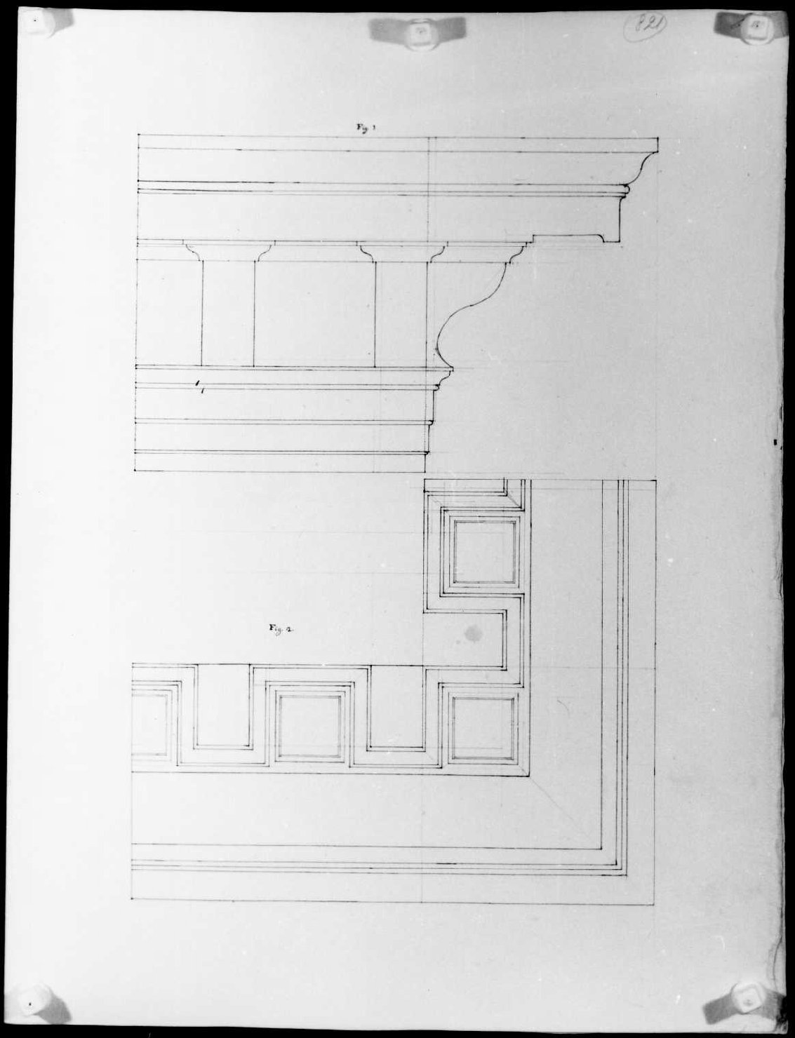 elementi architettonici (disegno, serie) di Calderari Ottone Maria (seconda metà sec. XVIII)