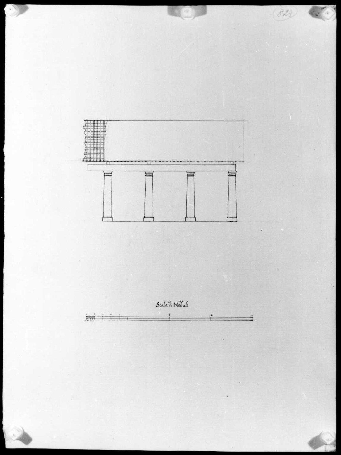 elementi architettonici (disegno, serie) di Calderari Ottone Maria (seconda metà sec. XVIII)