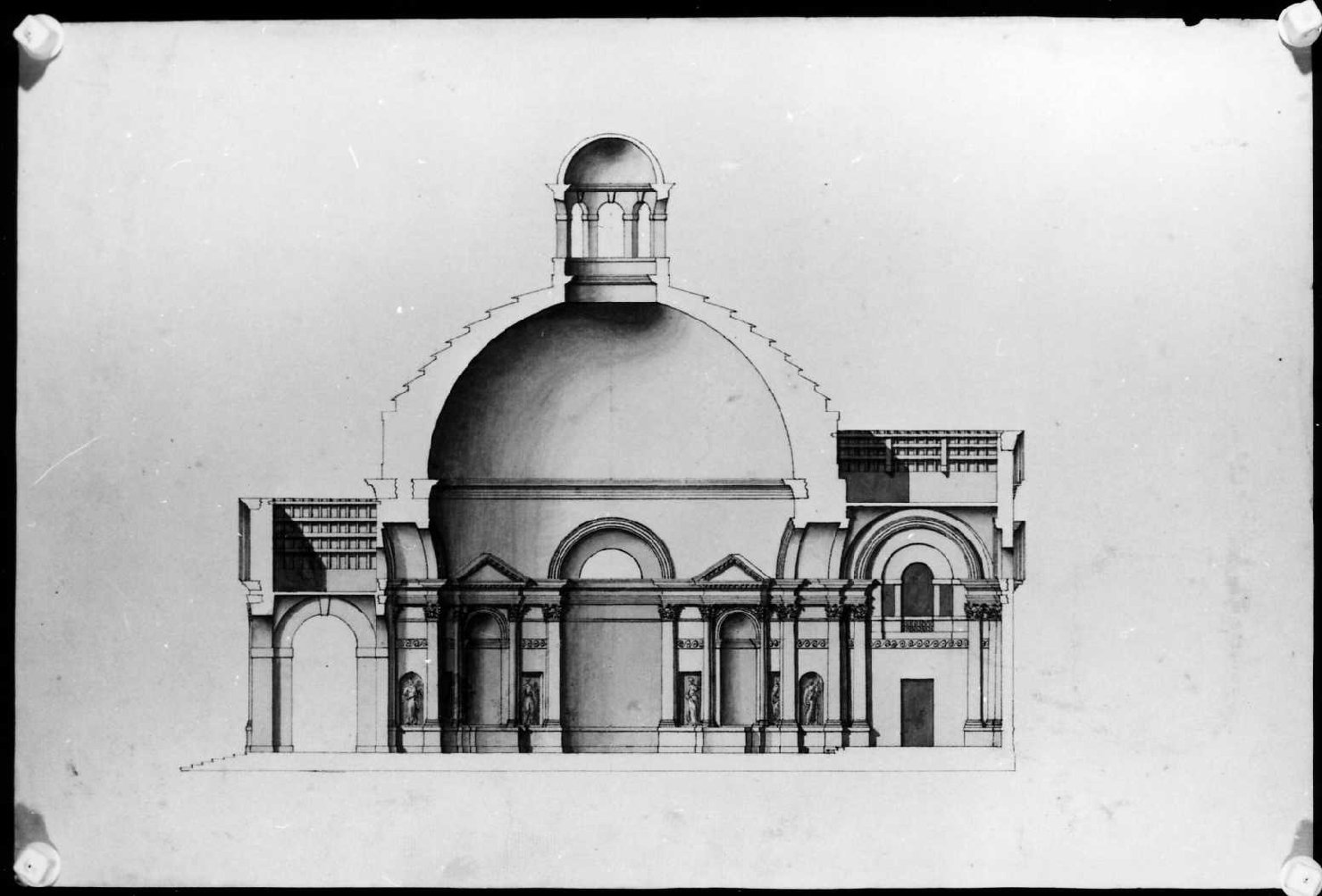 chiesa di San Siro (Padova) (disegno, serie) di Calderari Ottone Maria (sec. XVIII)