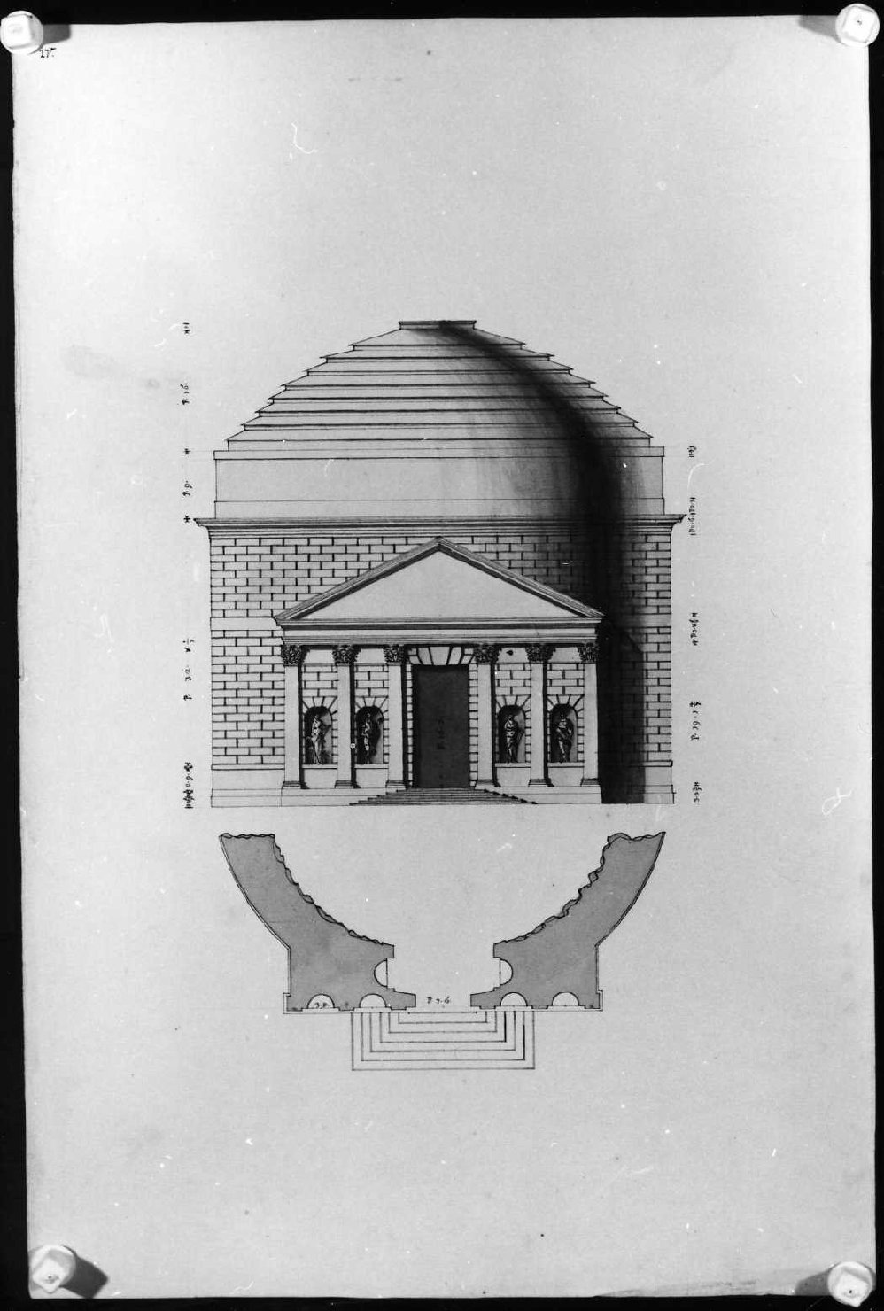 chiesa di San Siro (Padova) (disegno, serie) di Calderari Ottone Maria (sec. XVIII)