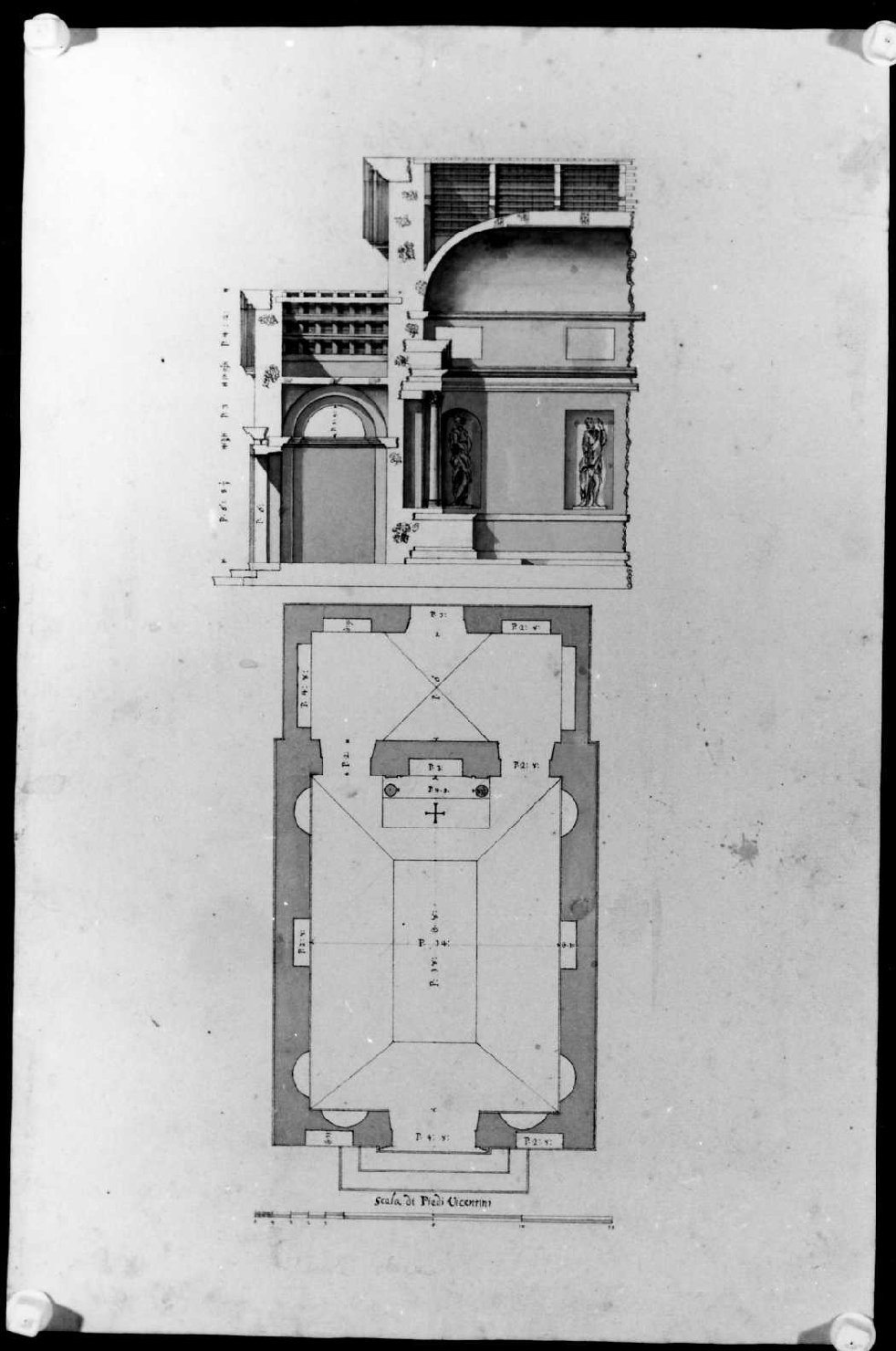 oratorio Rossi a Marostica (disegno) di Calderari Ottone Maria (sec. XVIII)