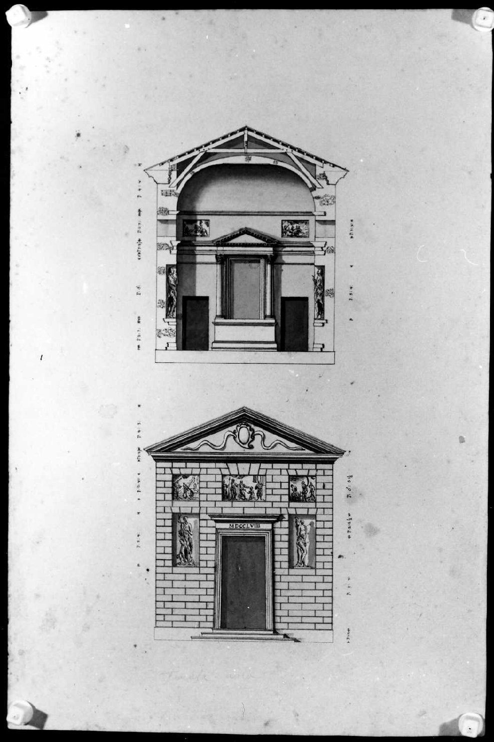oratorio Rossi a Marostica (disegno) di Calderari Ottone Maria (sec. XVIII)