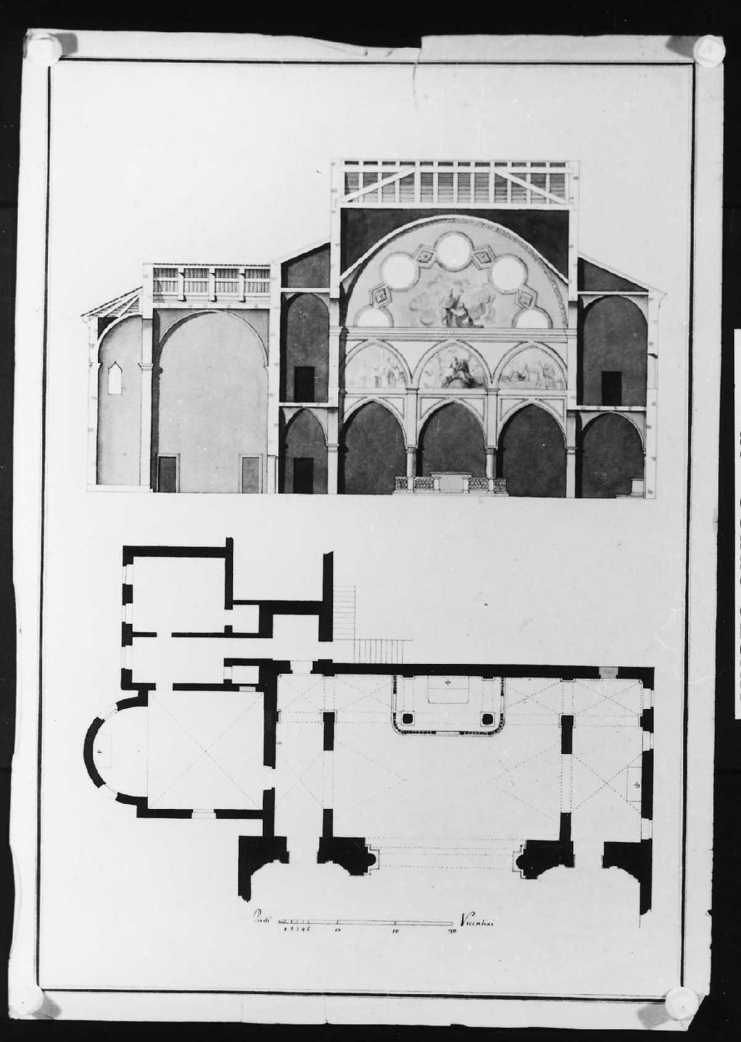chiesetta gotica di Monte Berico a Vicenza (disegno, serie) - ambito vicentino (sec. XIX)
