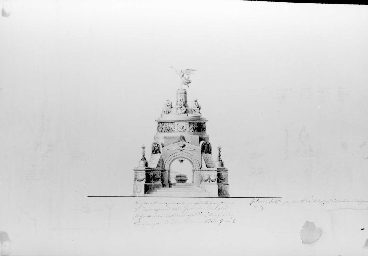 monumento funerario (disegno) di Falenii (sec. XIX)