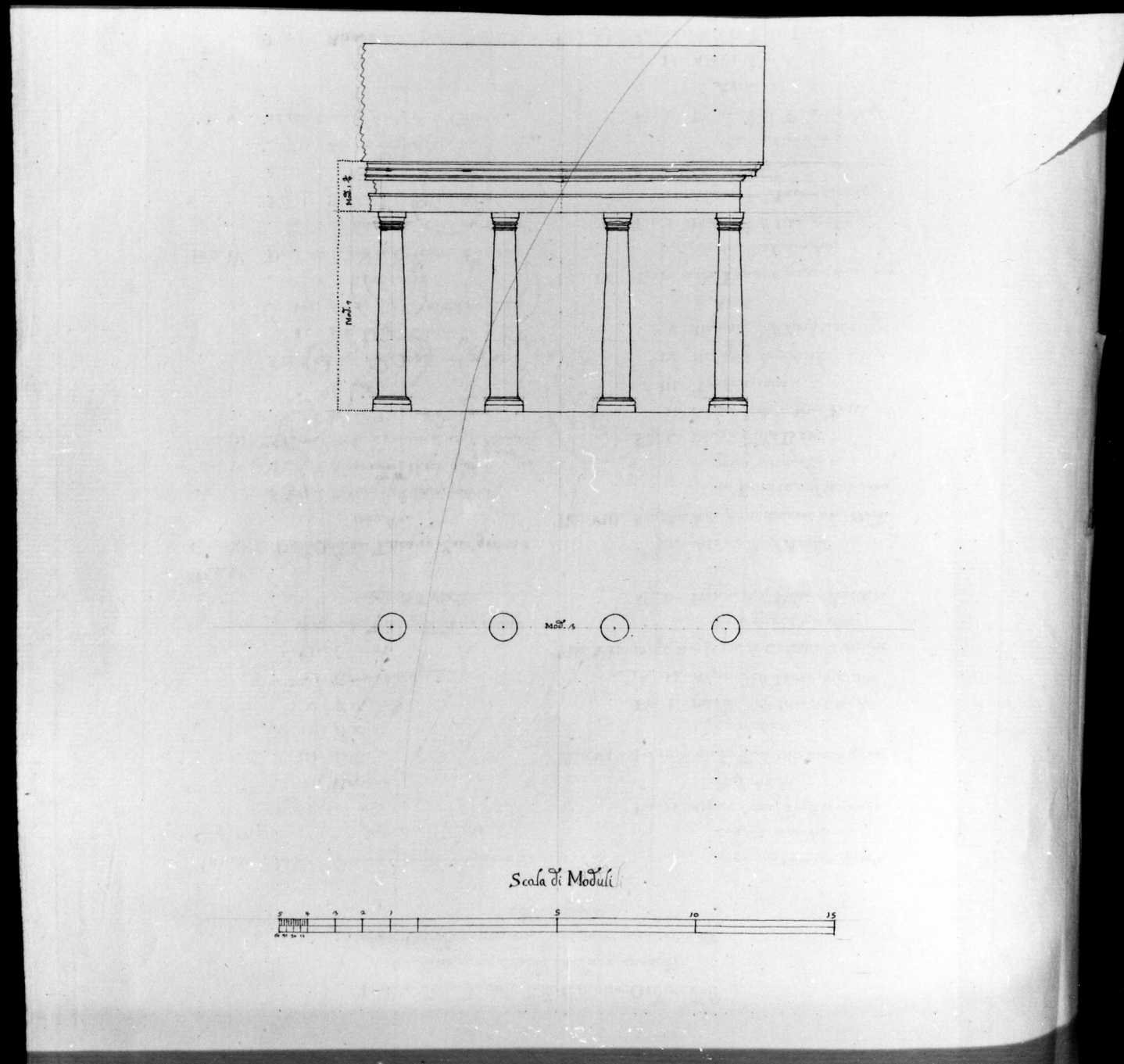 elementi architettonici (disegno, serie) di Calderari Ottone Maria (seconda metà sec. XVIII)