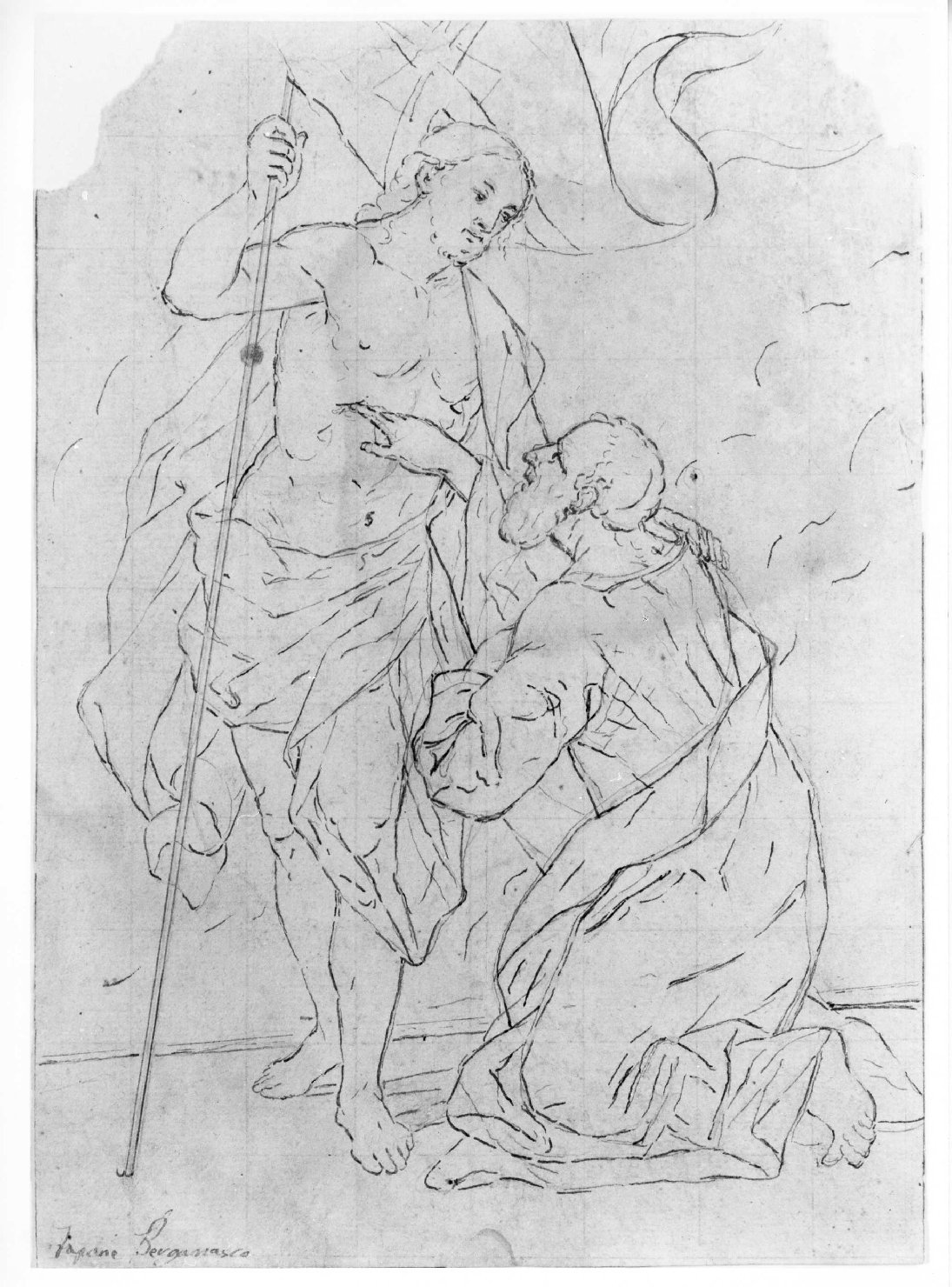 incredulità di San Tommaso (disegno) di Bergamasco Japone (metà sec. XVII)