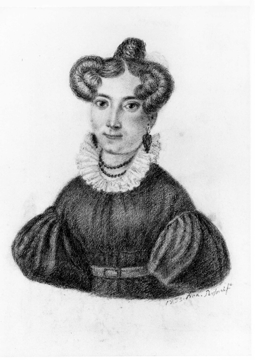 ritratto di donna (disegno) di Personi Francesco (sec. XIX)