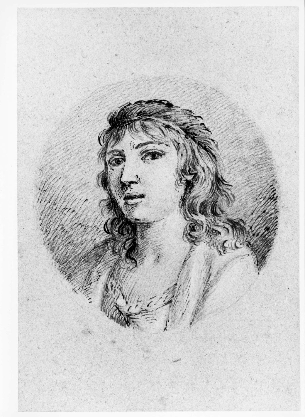 ritratto di donna (disegno) di Personi Francesco (attribuito) (inizio sec. XIX)