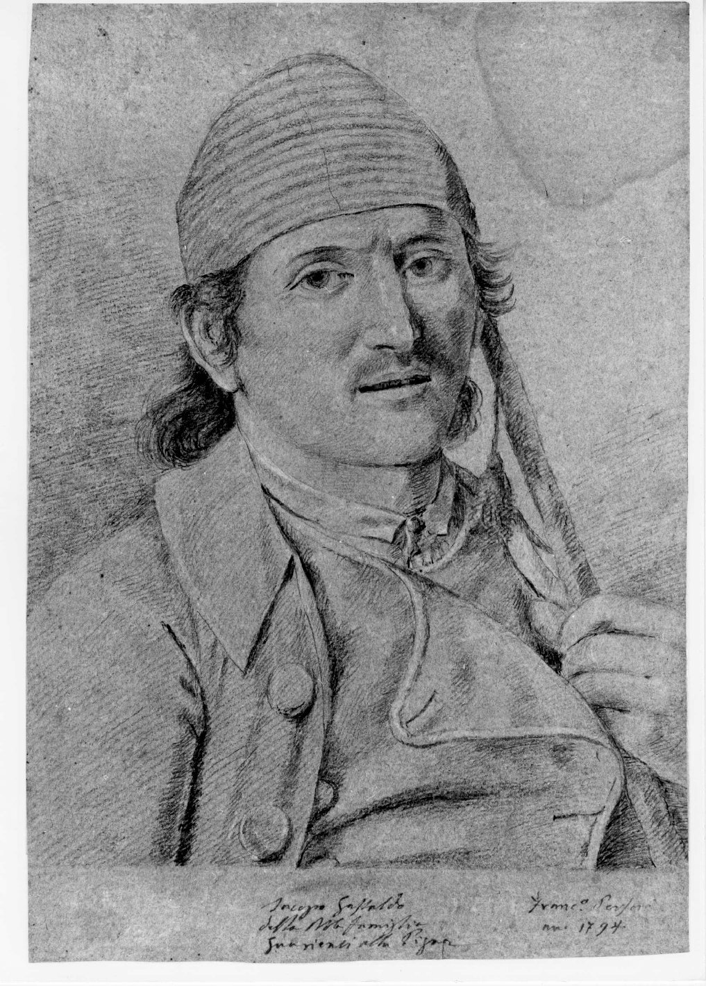 ritratto d'uomo (disegno) di Personi Francesco (sec. XVIII)