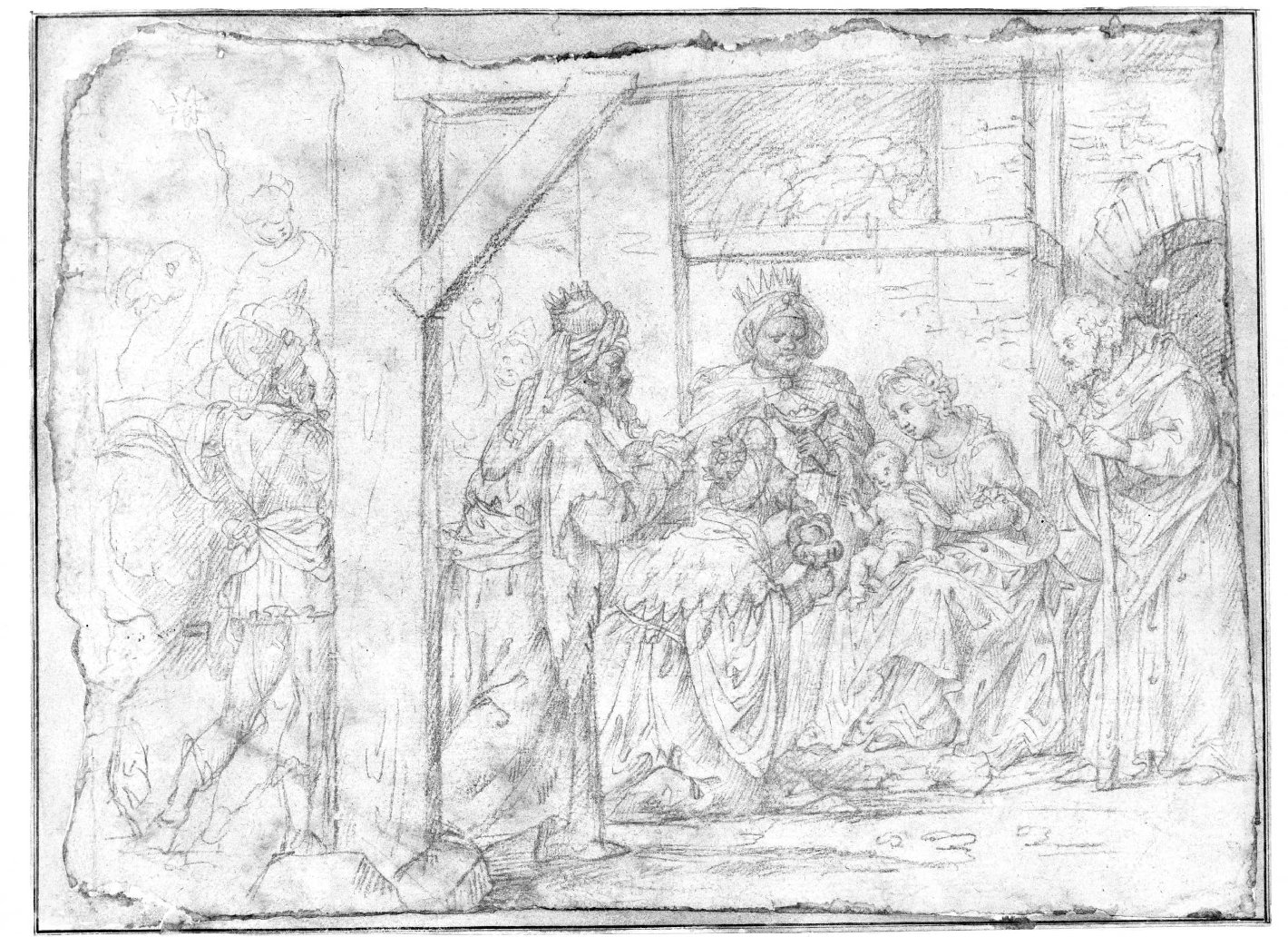 adorazione dei Re Magi (disegno) di Nanin Pietro (metà sec. XIX)