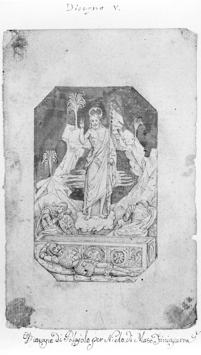 Cristo risorto (disegno) di Nanin Pietro (metà sec. XIX)