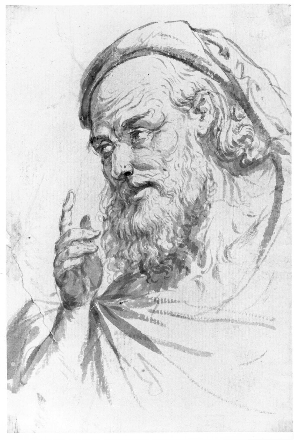 testa di filosofo (disegno) di Nanin Pietro (metà sec. XIX)