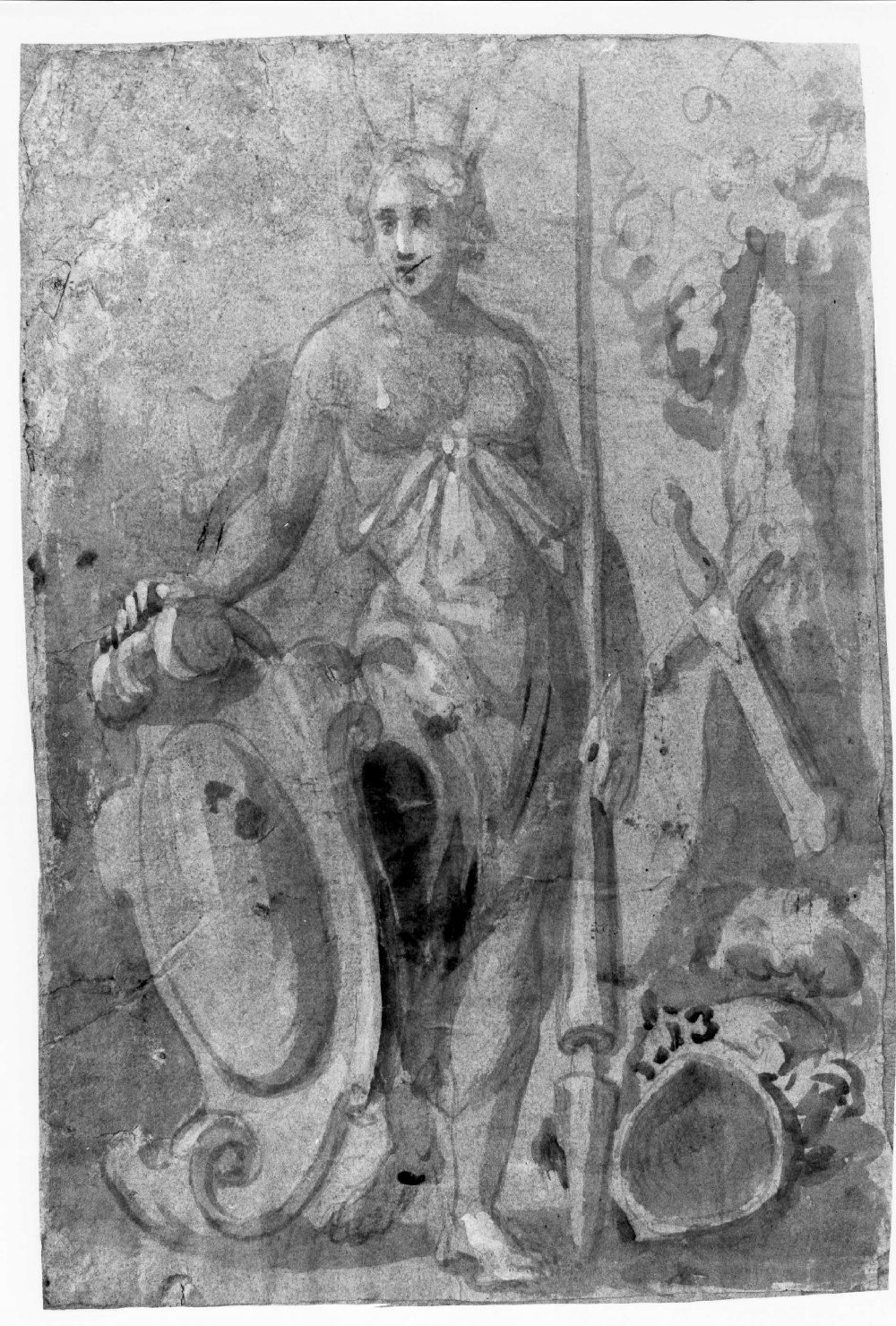 allegoria della città di Verona (disegno) di Marcola Marco (sec. XVIII)