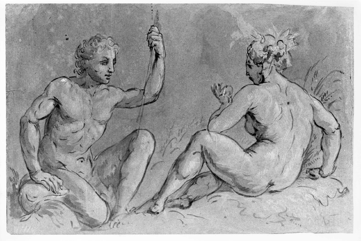 Cerere e Bacco (disegno) di Marcola Marco (sec. XVIII)