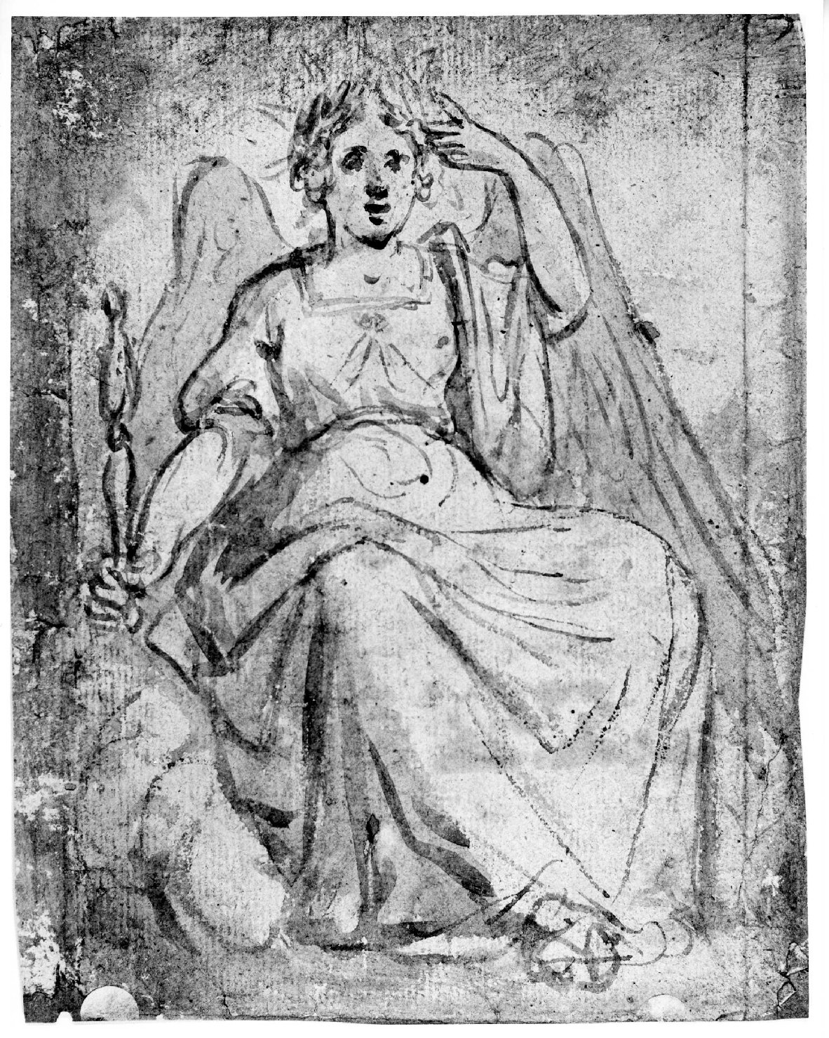 figura allegorica femminile (disegno) di Marcola Marco (seconda metà sec. XVIII)