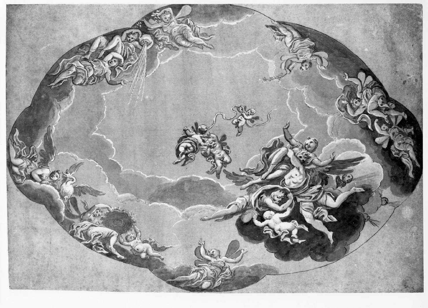 Borea rapisce Orizia (disegno) di Dorigny Ludovico (sec. XVIII)