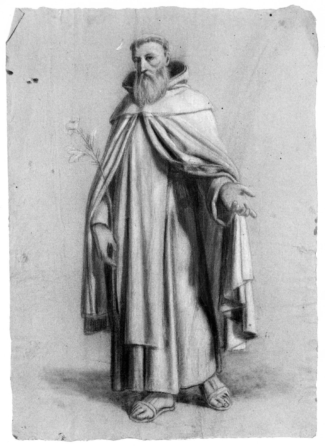 Sant'Antonio da Padova (disegno) di Recchia Angelo (metà sec. XIX)