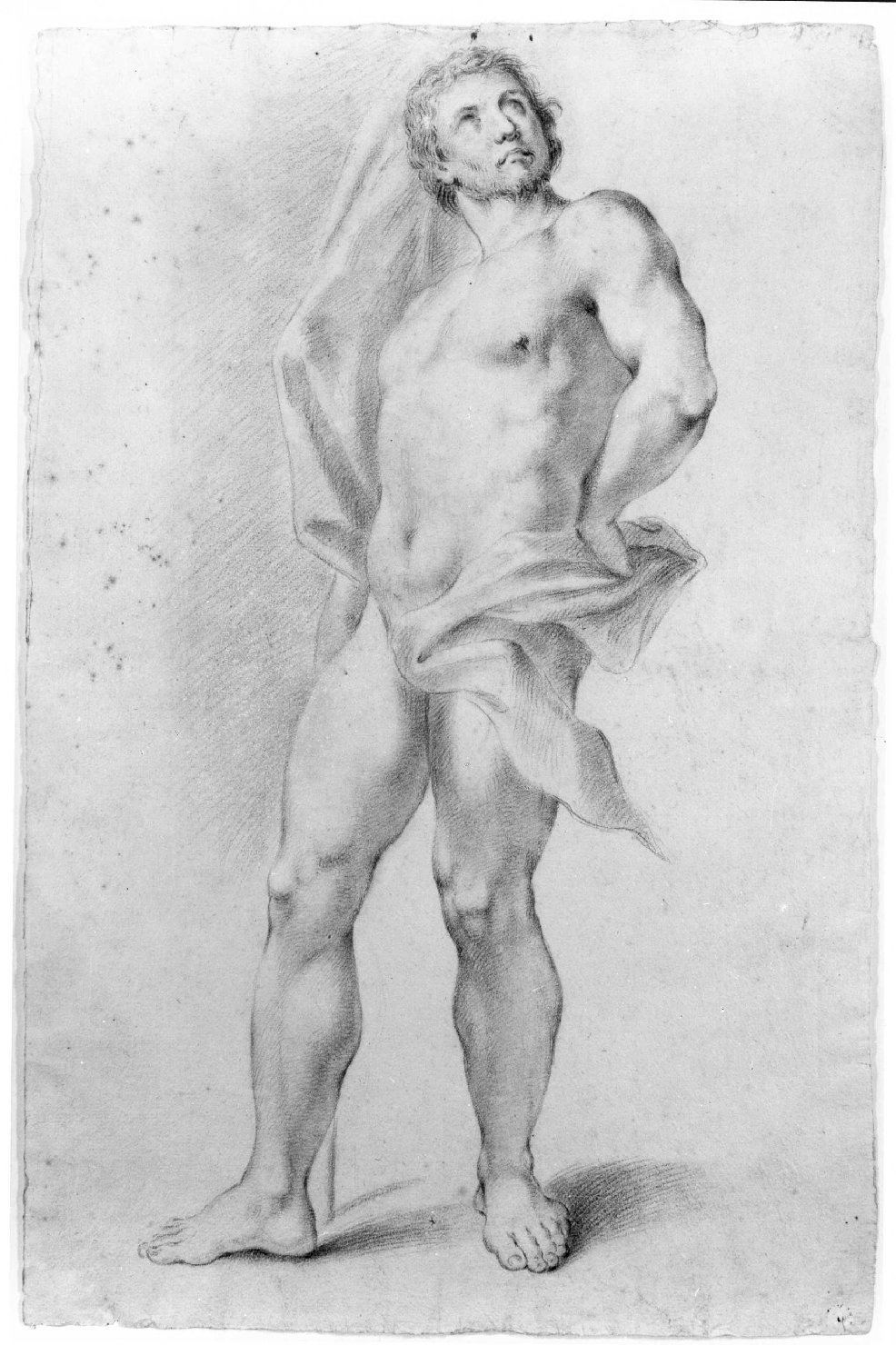 figura maschile (disegno) di Cartolari Fabrizio (seconda metà sec. XVIII)