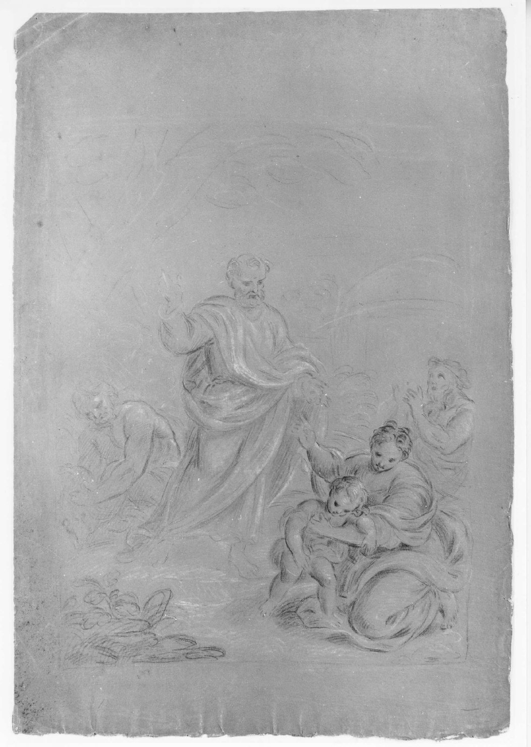 scena sacra (disegno) di Cartolari Fabrizio (attribuito) (seconda metà sec. XVIII)