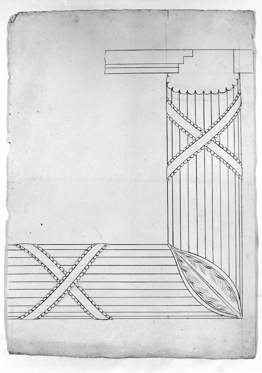 cornice (disegno) - ambito Italia settentrionale (inizio sec. XIX)