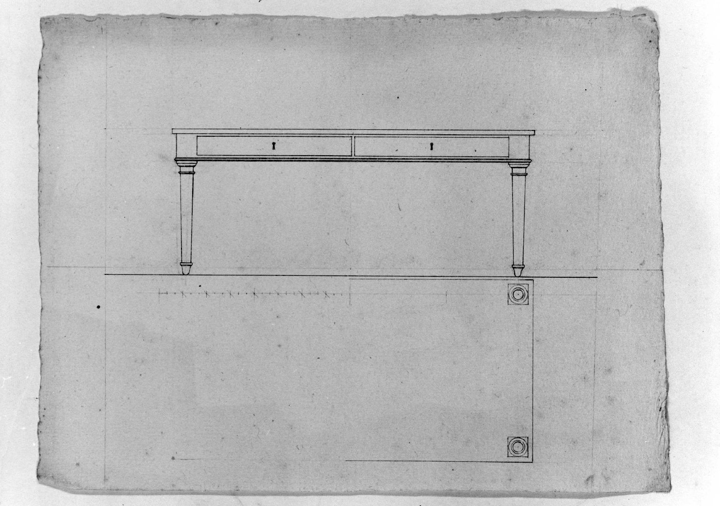 tavolo (disegno) - ambito Italia settentrionale (inizio sec. XIX)