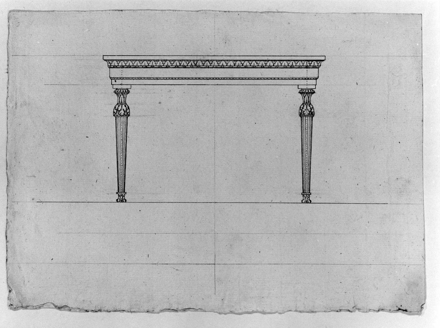 tavolo (disegno) - ambito Italia settentrionale (inizio sec. XIX)