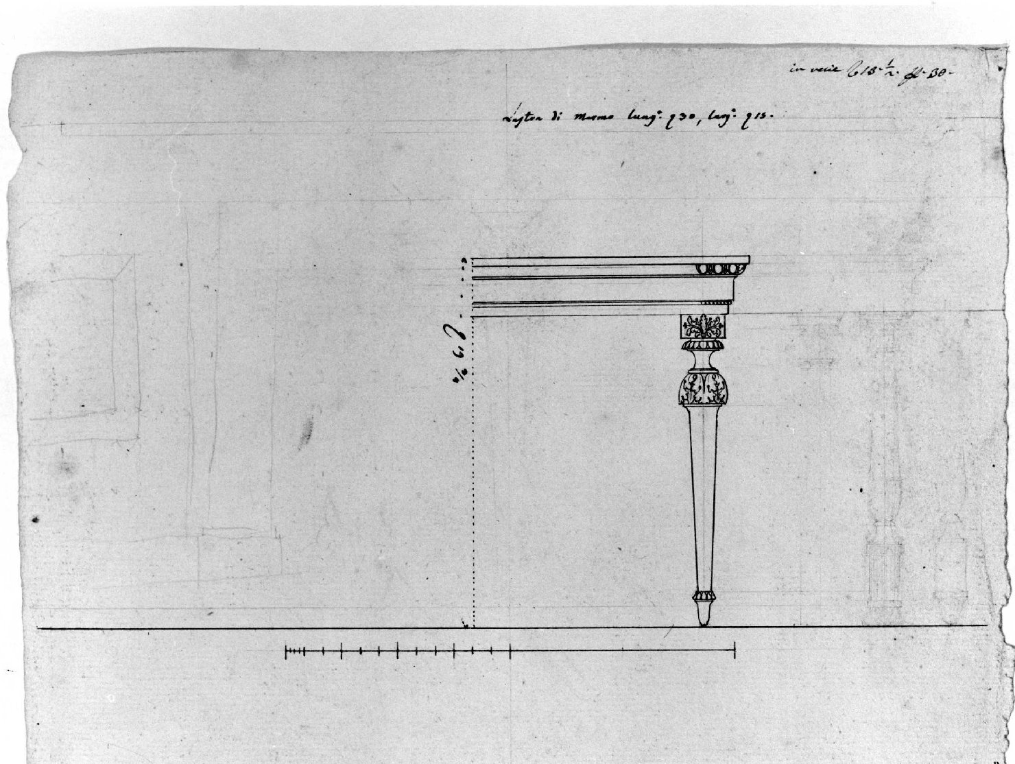 tavolo (disegno) - ambito Italia settentrionale (primo quarto sec. XIX)