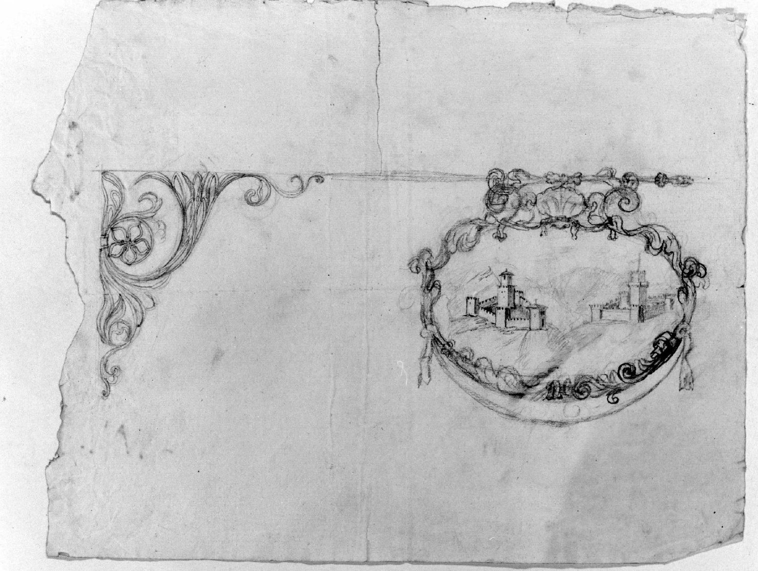 insegna (disegno) - ambito Italia settentrionale (prima metà sec. XIX)