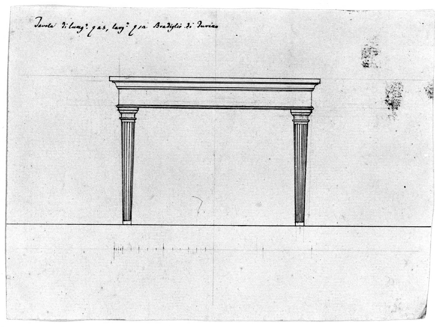 tavolo (disegno) - ambito piemontese (prima metà sec. XIX)