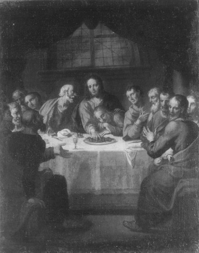 ultima cena (dipinto) - ambito veneto (prima metà sec. XIX)