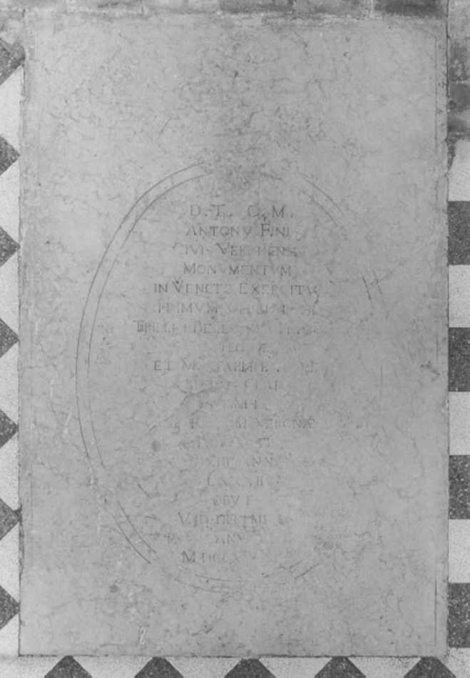 lapide tombale - ambito veneto (sec. XVIII)