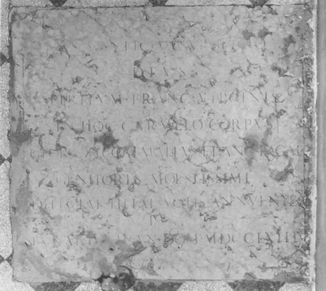 lapide tombale - ambito veneto (sec. XVIII)