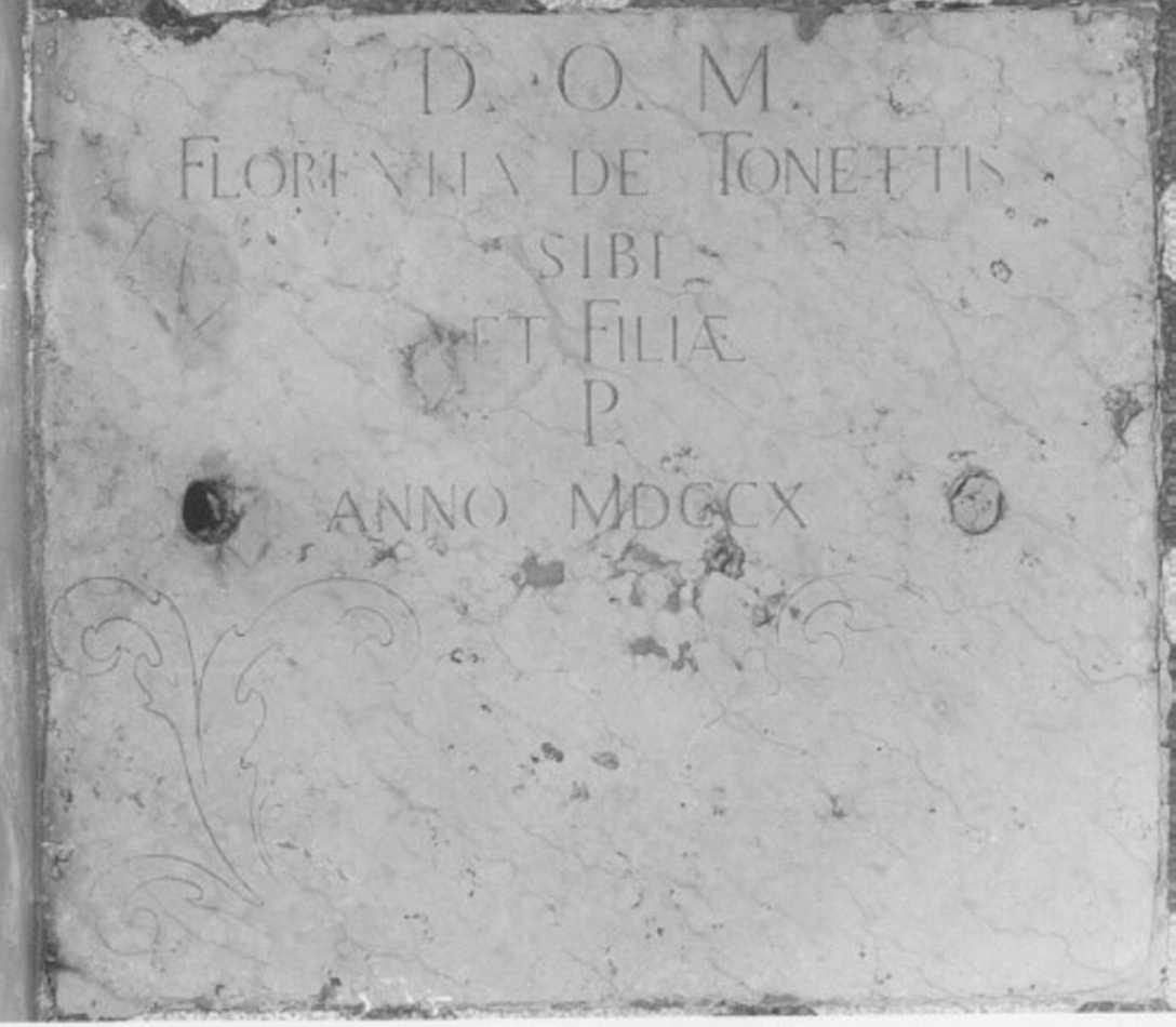 lastra tombale - ambito veneto (sec. XVIII)