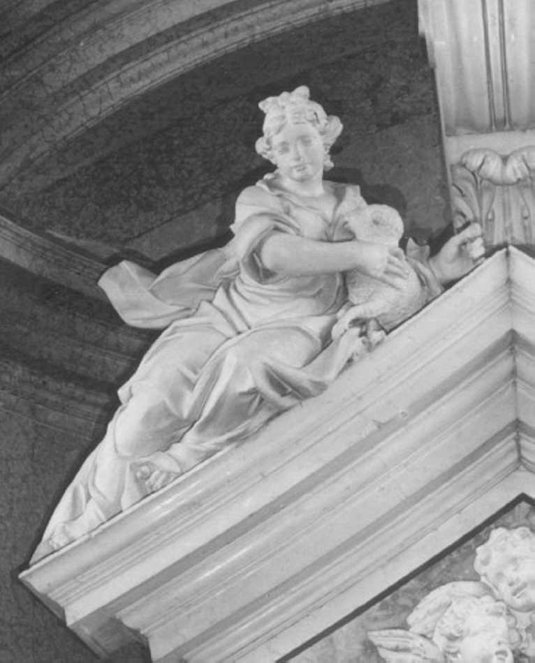 figura allegorica femminile (statua, elemento d'insieme) di Calegari Angelo (fine/inizio secc. XVII/ XVIII)