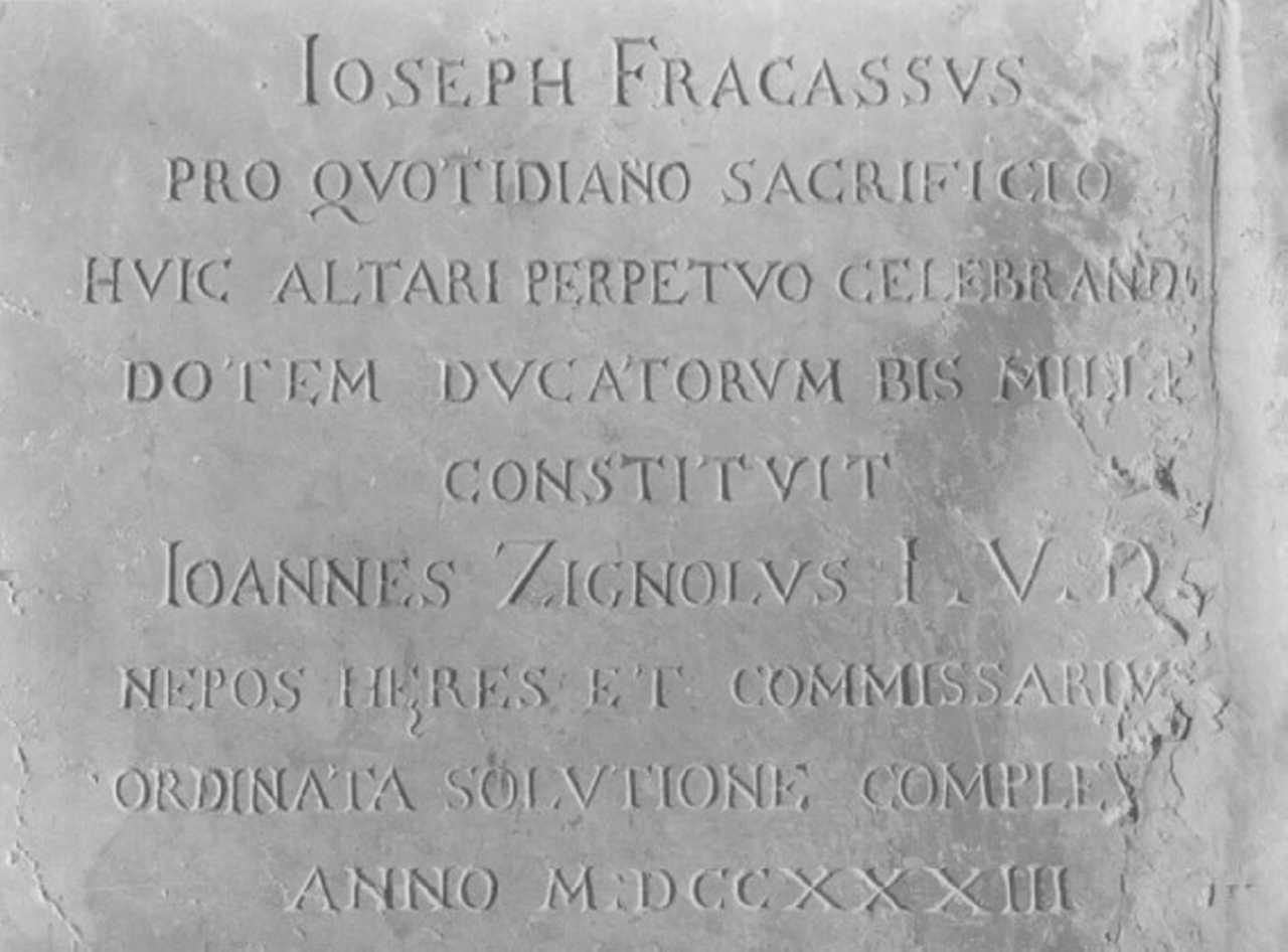 lapide - ambito veneto (sec. XVIII)