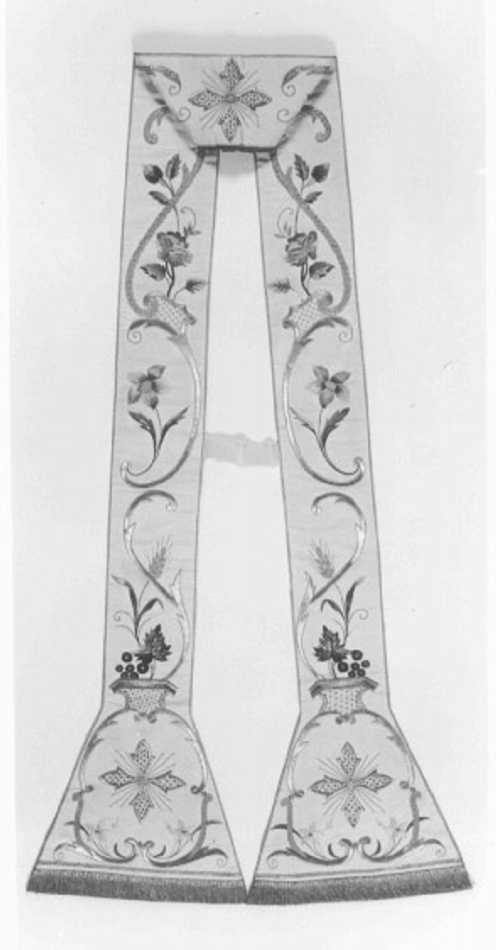 stola, elemento d'insieme - ambito veneto (secc. XIX/ XX)