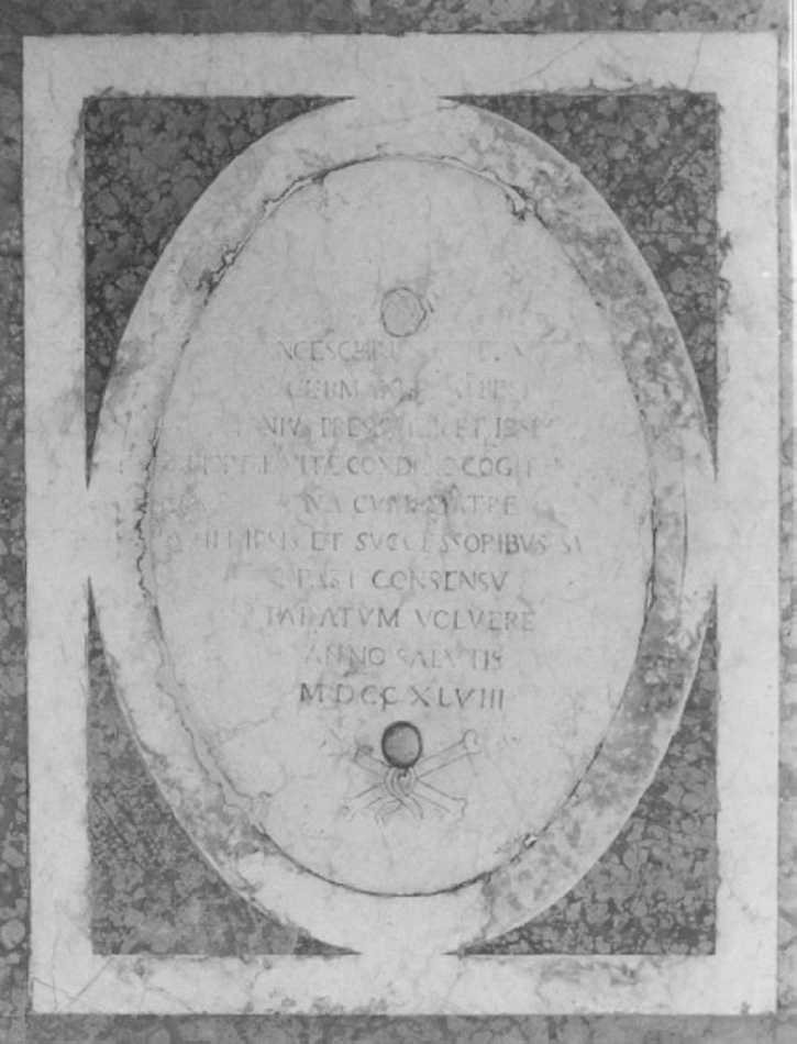 lastra tombale - ambito veneto (sec. XVIII)