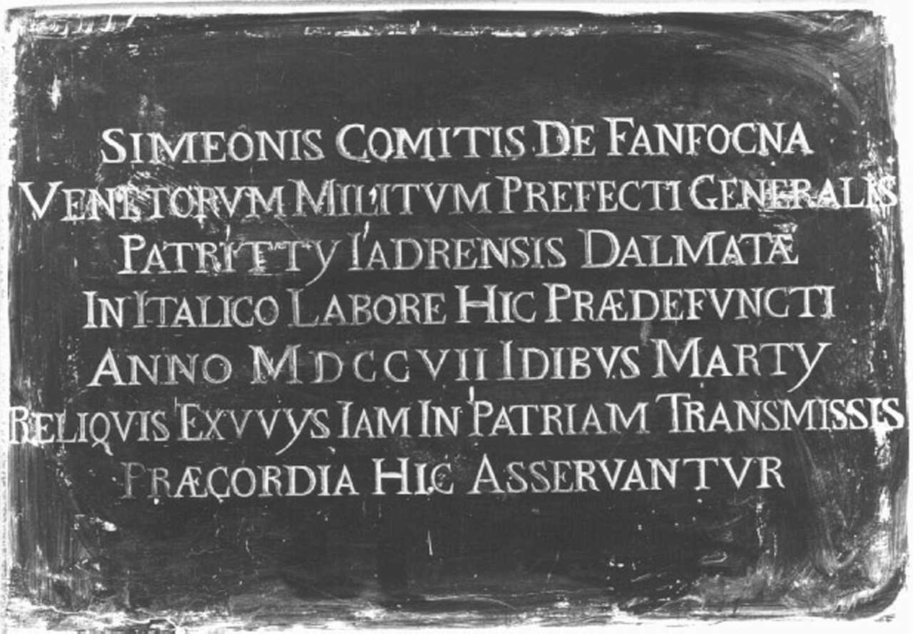 lapide - ambito veneto (sec. XVIII)