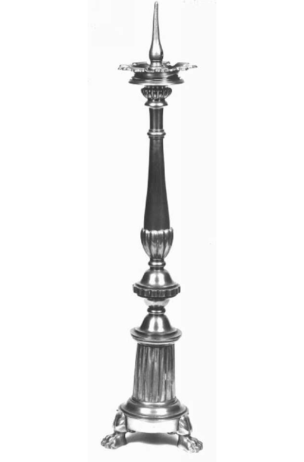 candeliere d'altare, serie - ambito veneto (prima metà sec. XIX)