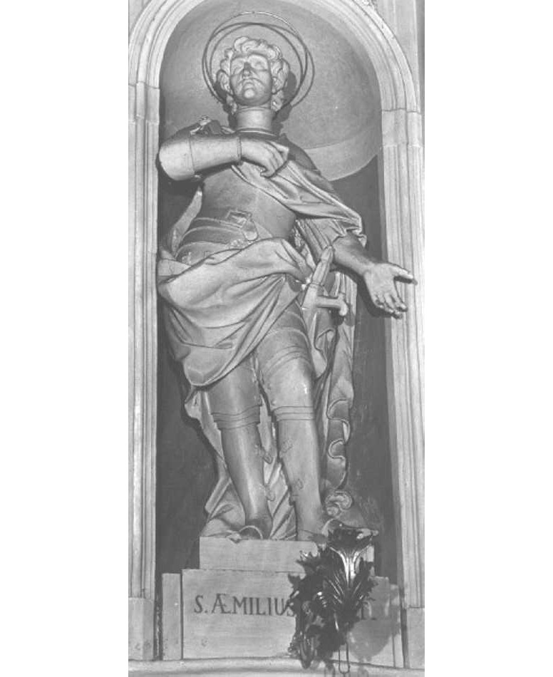 Santo (statua) di Muttoni Pietro detto Muttoni Jacopo Pietro (attribuito) (sec. XVIII)