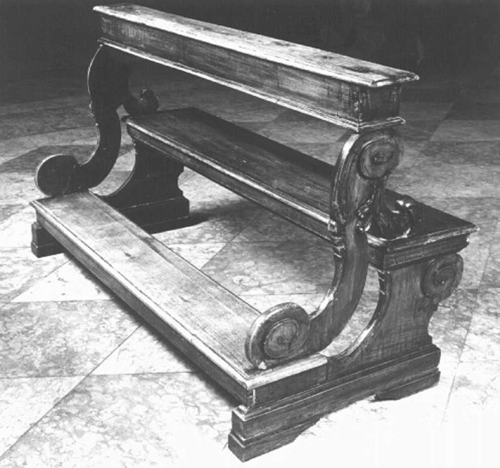 banco da chiesa - ambito veneto (metà sec. XIX)