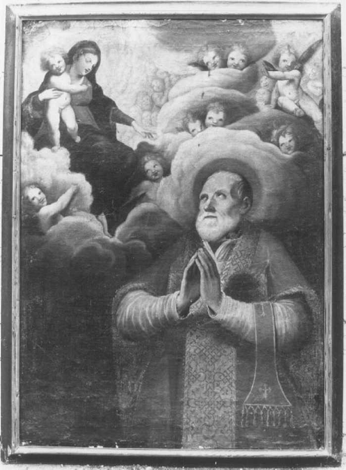 San Filippo Neri ha la visione della Madonna con Bambino (dipinto) - ambito veneto (fine sec. XVII)
