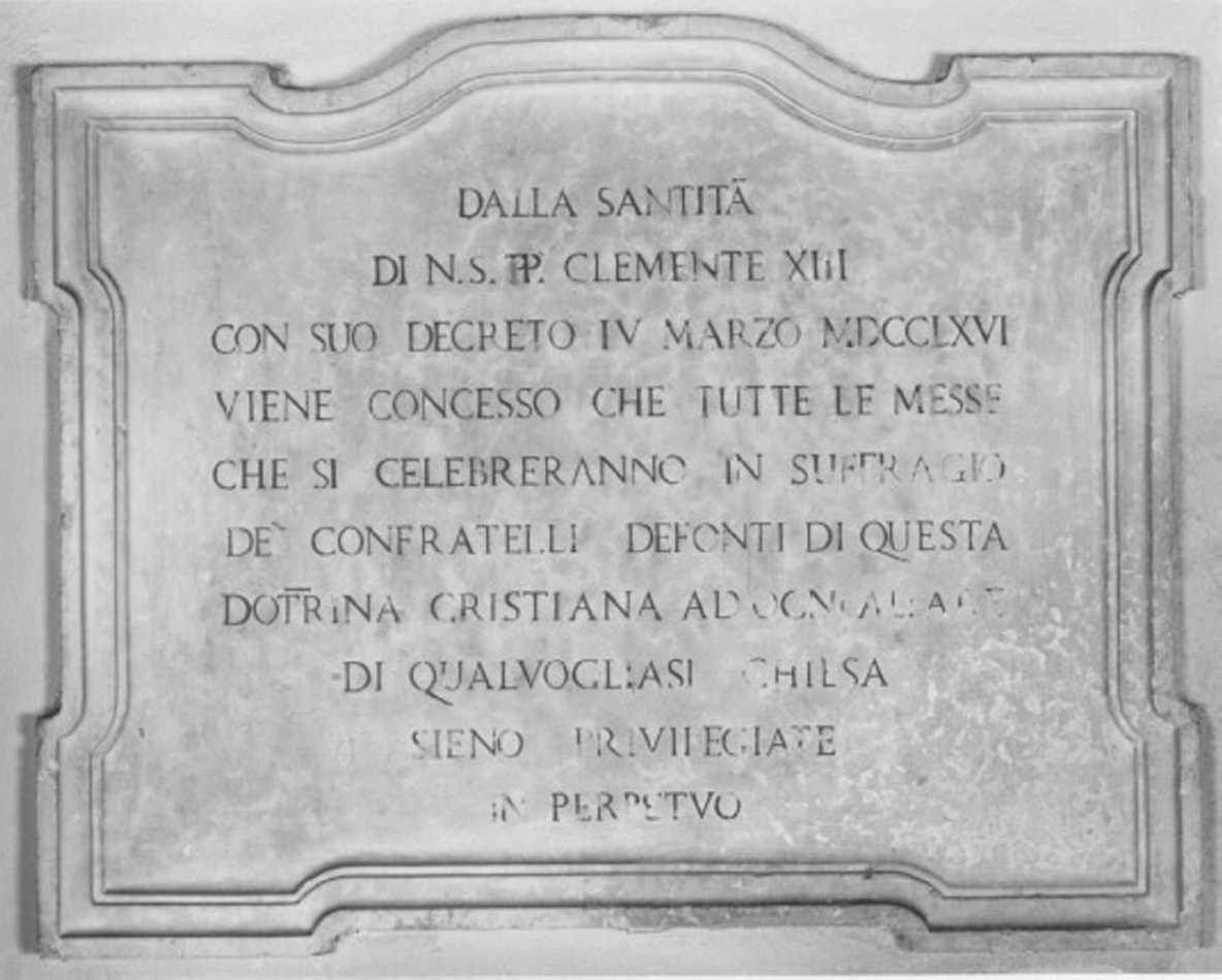 lapide documentaria - ambito veneto (sec. XVIII)