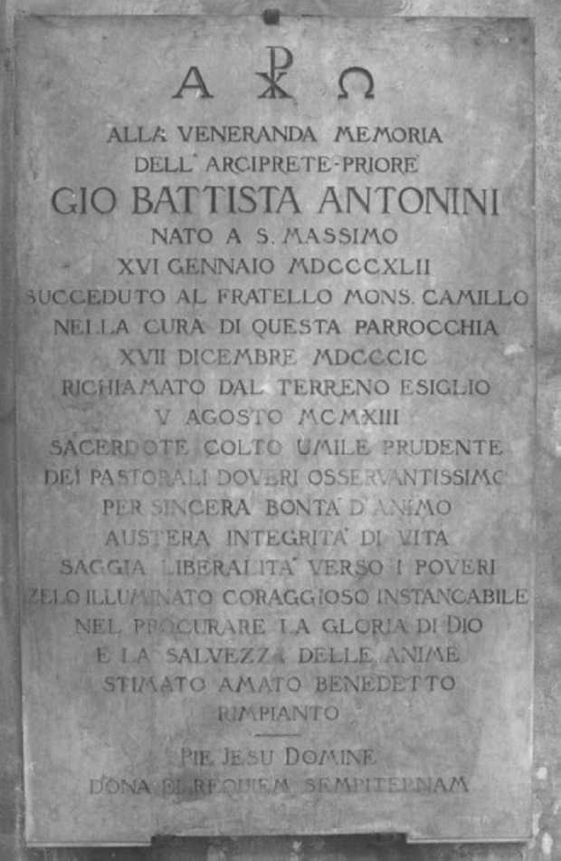 lapide - ambito veneto (sec. XX)